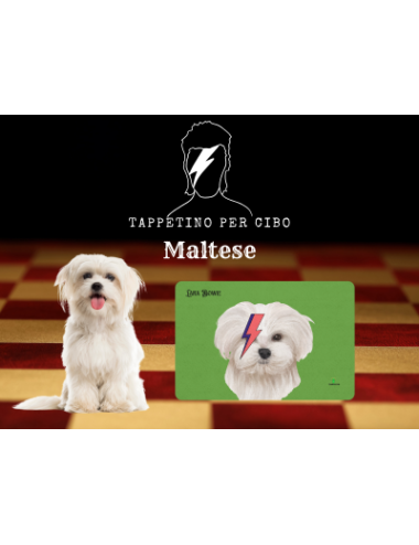 Tappetino per Cibo Maltese Personalizzato - Design 5dimensione-www.5dimensione.it