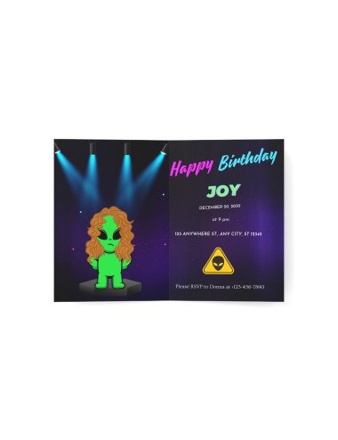 Biglietti di Invito di Compleanno Personalizzati - Serie ET Birthday di 5Dimensione-www.5dimensione.it