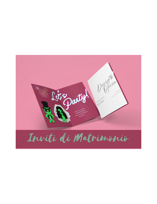 Biglietti di Invito Matrimonio Personalizzati ET Sposi di 5Dimensione