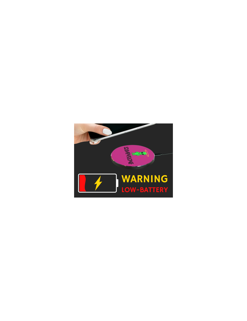Caricabatterie Wireless Personalizzato - Aggiungi Nome, Logo o Grafica Unica - 5dimensione