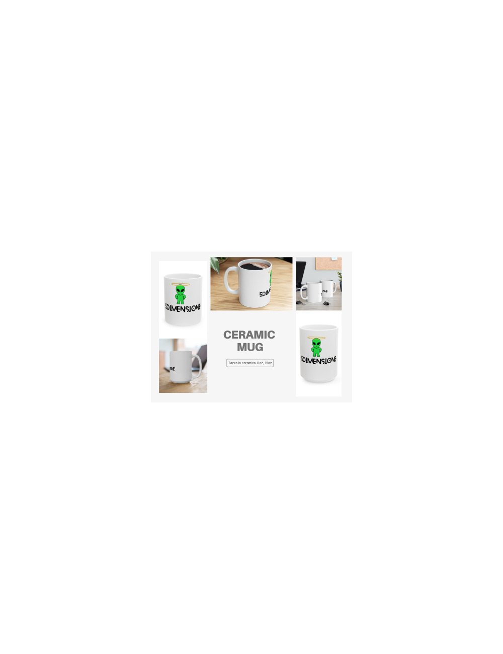 Tazza in Ceramica Personalizzata con Logo 5Dimensione in 11 oz e 15 oz
