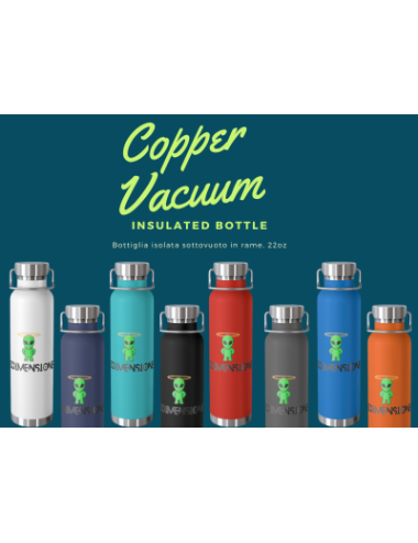 Bottiglia Isolata Sottovuoto in Rame 22 oz Personalizzata con Logo 5Dimensione