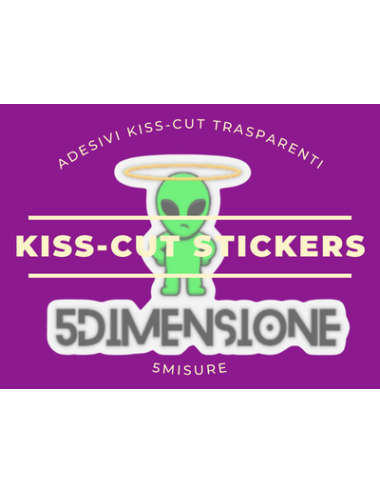 Adesivi Kiss-Cut Personalizzati: in 4 Dimensioni, Trasparenti o Bianchi-www.5dimensione.it