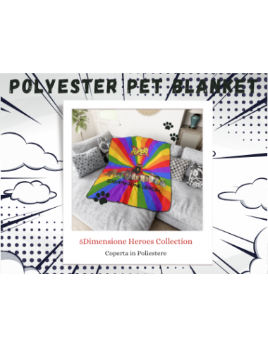 Coperta Personalizzata per Gatti "5dimensione Heroes" - Eleganza e Comfort