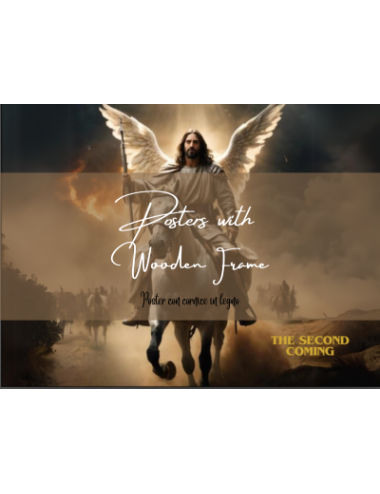 Poster con Cornice in Legno Personalizzato "The Second Coming" Design Esclusivo di 5dimensione