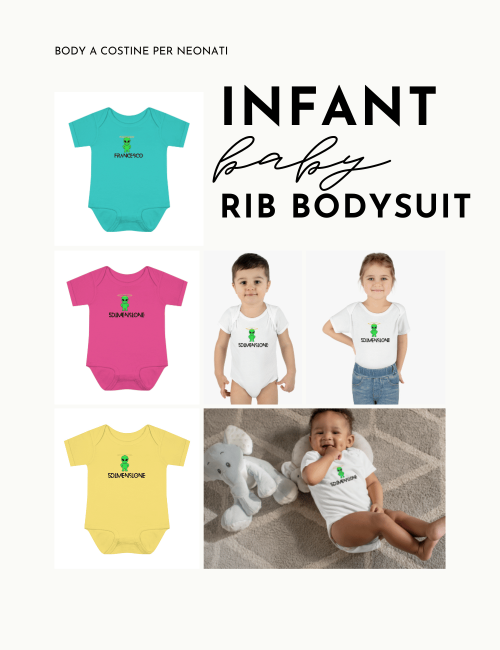 Body a Maniche Corte per Neonati personalizzato 5dimensione